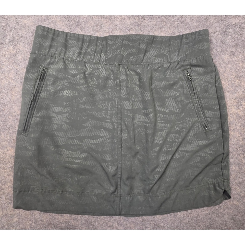 Orvis Women Green Snakeskin Camo Active Skort Small Hiking Golf Travel Skirt